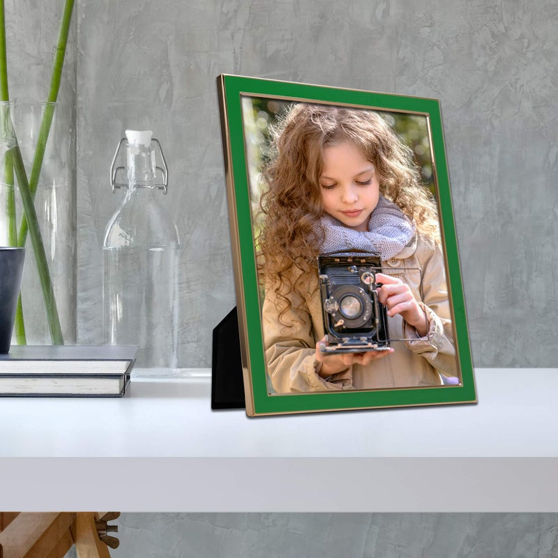 Lawrence Frames 586580 Polished Enamel Picture Frame, 8x10, Green - Image 4